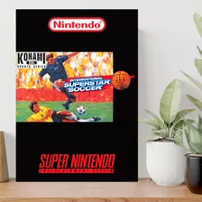 Placa Decorativa Quadro Super Nintendo Snes Games Jogos