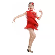 Vestido De Baile Latino Moderno Para Niña Traje De Samba Pa