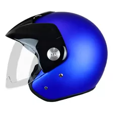 Casco Zeus 507 Op Azul Mate Visor Transparente