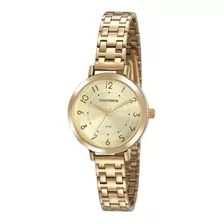 Relógio Mondaine Feminino Aço Dourado Original Social Ouro