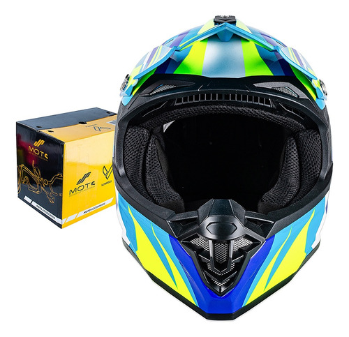 Casco Premium Moto Vendell Cross Mercury Certif Dot/ece Foto 3