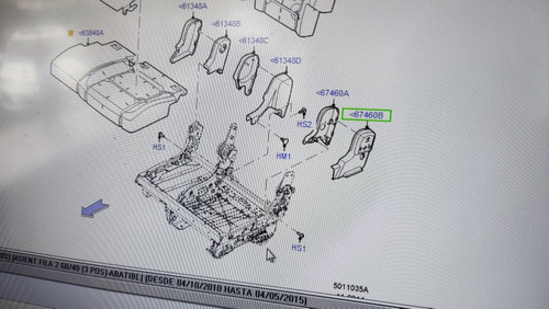 Moldura Asiento Lateral Izq Ford Explorer 2011-2015 Original Foto 5