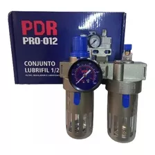 Conjunto Filtro Regulador E Lubrificador Pro012 1/2 Ar Comp