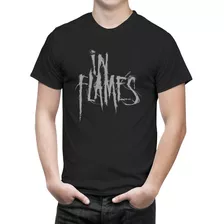 Camiseta Masculina Show Banda In Flames Only For The Weak 1