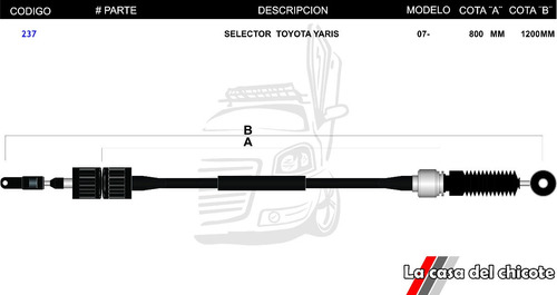 Chicote Selector De Velocidades Toyota Yaris  Foto 3