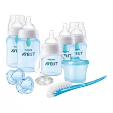 Kit De Inicio Anti-colico Biberones Avent Scd393/05 Azul