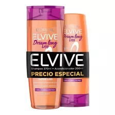  Pack Elvive Shampoo 370 Ml + Acondicionador Dream Long Liss