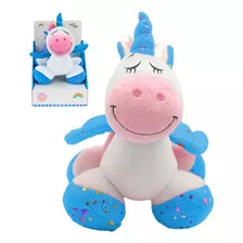 Unicórnio De Pelúcia 18cm Azul Unik Baby 