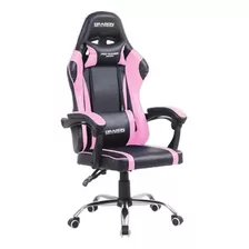 Silla De Escritorio Nextep Falkor Gamer Ergonómica Negra Y Rosa