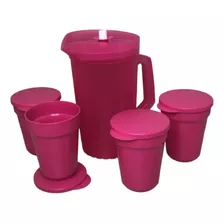 Tupperware Kit Jarra 2l + 04 Copos Aloha 470ml 