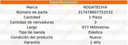 1- Banda Accesorios Spider 2.2l 4 Cil 2006/2011 Rodatech Foto 2