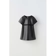 Vestido Bordado Efecto Piel Marca Zara Para Niña