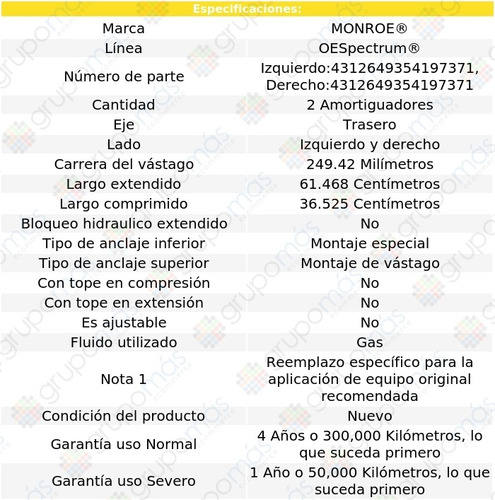 2 Amortiguadores Gas Oespectrum Tra Chevrolet Aveo 04-18 Foto 3