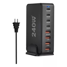 Hub Usb De 240w E 8 Portas Com Carregamento Inteligente