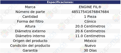 Filtro De Aire Engine Fil Lincoln Navigator V8 5.4l 2004 Foto 2