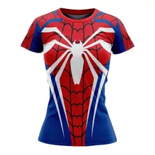 Playera Sublimada Spiderman Ps4 Juego Corte Dama