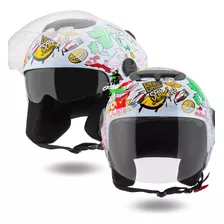 Capacete Aberto Viseira Solar Pro Tork New Atomic Universe T