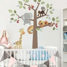 Vinilo Decorativo Árbol Bebé Infantil Chico Moderno Nórdico