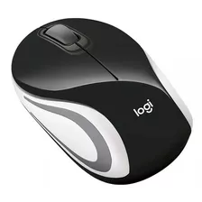 Mouse Mini Óptico Sem Fio Nano Logitech M187 Preto 1000dpi Cor Preto