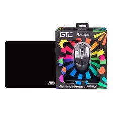 Set Mouse Optical Gamer Gtc Luces Led 6 Teclas + Mousepad