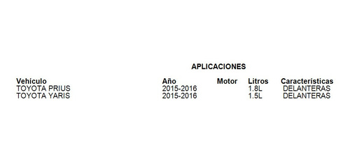 Balatas Delanteras Toyota Prius 2016 1.8l Brembo Foto 3