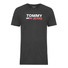 Camiseta Tommy Jeans Masculina Corp Logo Preta