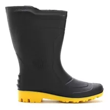 Bota Galocha Cano Médio Pvc Solado Amarelo Motoqueiro/jardim