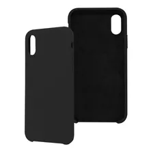 Funda Ghia De Silicon Negro Con Mica Para iPhone