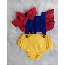 Conjunto Body Bebe Faixa Jardineira Infantil Macacão Body