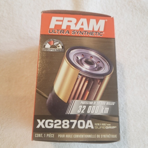 Filtro De Aceite Fram Para Aceite Sinttico Xg2870a Audi Vw  Foto 4