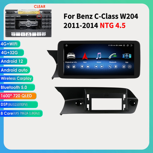Estreo 4g Carplay Para 2011-2014 Mercedes-benz Clase C W204 Foto 2