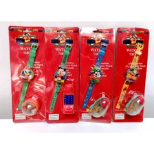 Relojes Disney Bootleg Nuevos Años 90' Pack 4 Retro Vintage