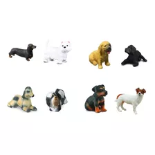 Miniaturas Realistas Kit Com 8 Cachorros Collecta 