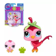 Littlest Pet Shop Juego De Figuras De Pájaro Y Pájaro Bebé