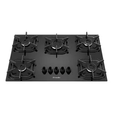 Cooktop Mueller 5 Bocas Com Queimador Ultra Chama Preto 127v/220v