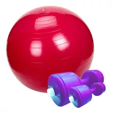 Pelota Pilates Esferodinamia + 2 Mancuerna Recargable El Rey