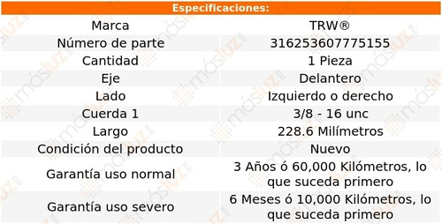 (1) Tornillo Estab Del Izq/der Gmc Sierra 2500hd 05/06 Trw Foto 2