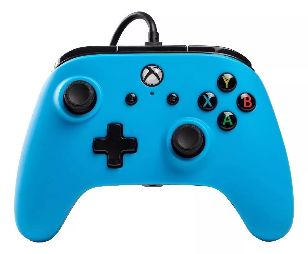 Control Joystick Acco Brands Powera Enhanced Wired Controller For Xbox One Negro Y Azul
