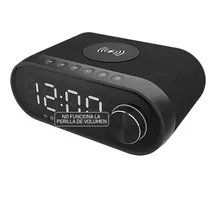 Radio Reloj Despertador Parlante Fm Bt Recargable Outlet