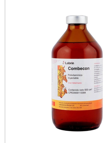 Combecon 500ml. Complejo Vitaminico Uso Veterinario. 