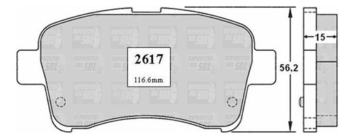 Pastillas Freno Del Para Suzuki Aerio 1.6 2003 2004 Foto 2