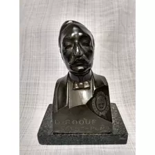 Antiguo Busto Pte. Roque Saenz Peña Petit Bronce Con Escudo