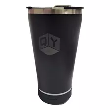 Qy Copo Térmico 420ml Com Caixa De Som Bluetooth Acoplada