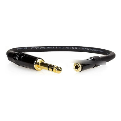Cabo Adaptador P10 Macho para P2 Femea Estereo - 30 cm