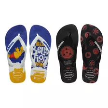 1 Chinelo Havaianas Top The Simpsons + 1 Havaianas Naruto