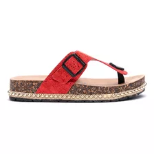 Sandalia Casual Mujer Zuri Rojo Chinitown