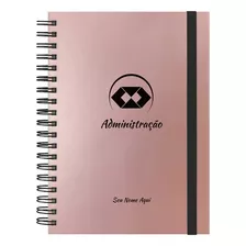 Caderno Colegial + Personalizado Profissões Rosê Gold 10 Mat