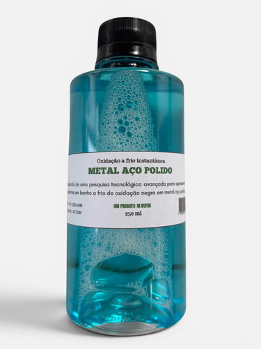 Kit Oxidação Negra A Frio Metal Aço Polido 250 Ml Envio Full