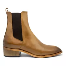 Bota Chelsea Boots Premium Piel Color Miel André Bocassi