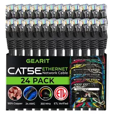 Gearit - Paquete De 24 Cables De Conexion Ethernet Cat5e ...